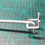 6 inches Peg Hook Pegboard Hook Pegwall Wire Metal Peg Hook Metal 1" on Center 10308-2-WHITE-HOOKS-10PK
