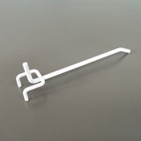 6 inches Peg Hook Pegboard Hook Pegwall Wire Metal Peg Hook Metal 1" on Center 10308-2-WHITE-HOOKS-10PK