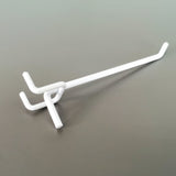 6 inches Peg Hook Pegboard Hook Pegwall Wire Metal Peg Hook Metal 1" on Center 10308-2-WHITE-HOOKS-10PK