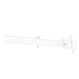6 inches Peg Hook Pegboard Hook Pegwall Wire Metal Peg Hook Metal 1" on Center 10308-2-WHITE-HOOKS-10PK
