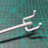 6 inches Peg Hook Pegboard Hook Pegwall Wire Metal Peg Hook Metal 1" on Center 10308-2-WHITE-HOOKS-10PK