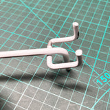 6 inches Peg Hook Pegboard Hook Pegwall Wire Metal Peg Hook Metal 1" on Center 10308-2-WHITE-HOOKS-10PK