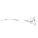 6 inches Peg Hook Pegboard Hook Pegwall Wire Metal Peg Hook Metal 1" on Center 10308-2-WHITE-HOOKS-10PK