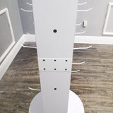 2-Sided Pegwall Spin Floor Rack Display Wood Merchandiser 32 Peg Hooks 18X18X66