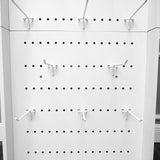 2-Sided Pegwall Spin Floor Rack Display Wood Merchandiser 32 Peg Hooks 18X18X66