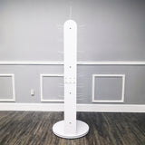 2-Sided Pegwall Spin Floor Rack Display Wood Merchandiser 32 Peg Hooks 18X18X66