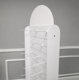 2-Sided Pegwall Spin Floor Rack Display Wood Merchandiser 32 Peg Hooks 18X18X66