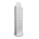 2-Sided Pegwall Spin Floor Rack Display Wood Merchandiser 32 Peg Hooks 18X18X66