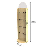 Display, Wood Pegboard Spinner Rack for Retail Accessories with Hooks 10308 2