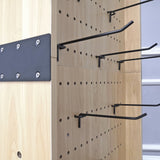 Display, Wood Pegboard Spinner Rack for Retail Accessories with Hooks 10308 2