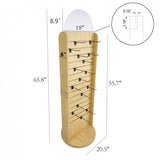 Double Sided Slatwall Rotating Display Wood Floor Standing Rack New Model
