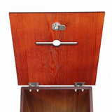 FixtureDisplays? Box, Collection Donation Charity, Suggestion, Fund-raising, Red Mahogany MDF, 15w x 12-3/4h x 3-5/16d, 1040-85-RM