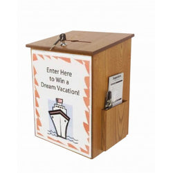 Donation Box Tithing Box Suggestion Ballot Box with Acrylic Sign Holder