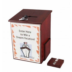 Donation Box Tithing Box Suggestion Ballot Box with Acrylic Sign Holder