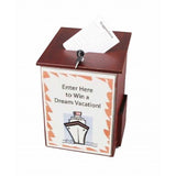 Donation Box Tithing Box Suggestion Ballot Box with Acrylic Sign Holder
