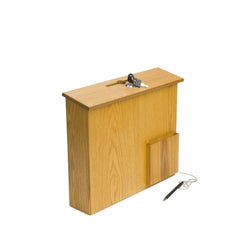 Box, Collection Donation Charity, Suggestion, Fund raising, Medium Oak MDF