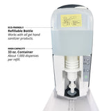 Mallet Gel Hand Sanitizer Dispenser on Elegant Wooden Floor Stand Drip Catcher
