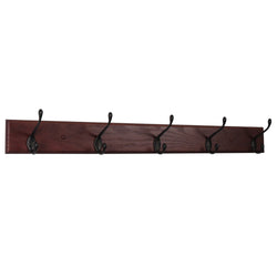 FixtureDisplays 5 Hook Coat Rack 1040072