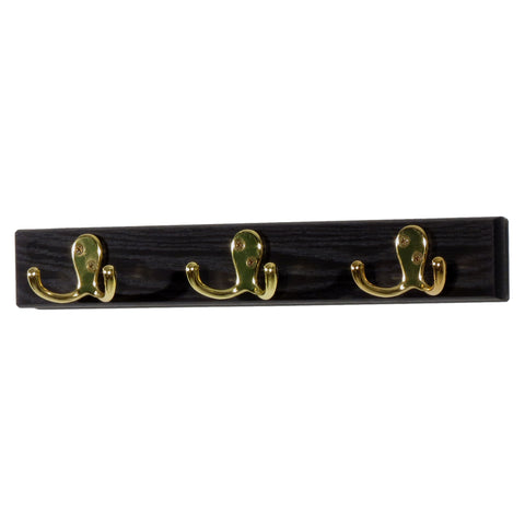 FixtureDisplays 3 Double Prong Hook Rail/Coat Rack 1040082