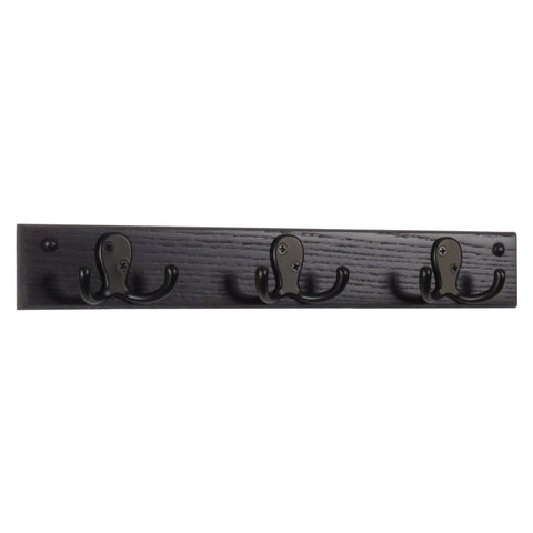 FixtureDisplays 3 Double Prong Hook Rail/Coat Rack 1040083