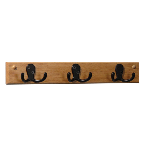 FixtureDisplays 3 Double Prong Hook Rail/Coat Rack 1040084