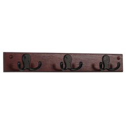 FixtureDisplays 3 Double Prong Hook Rail/Coat Rack 1040085