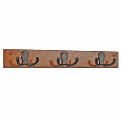 FixtureDisplays 3 Double Prong Hook Rail/Coat Rack 1040086