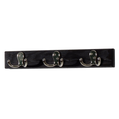 FixtureDisplays 3 Double Prong Hook Rail/Coat Rack 1040087