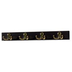 FixtureDisplays 4 Double Prong Hook Rail/Coat Rack 1040088
