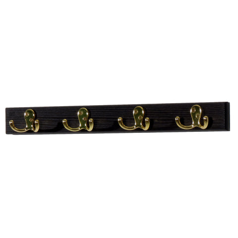 FixtureDisplays 4 Double Prong Hook Rail/Coat Rack 1040088