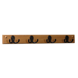 FixtureDisplays 4 Double Prong Hook Rail/Coat Rack 1040090