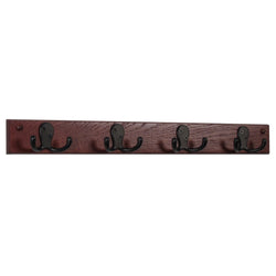 FixtureDisplays 4 Double Prong Hook Rail/Coat Rack 1040091