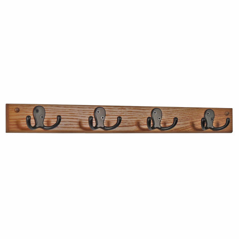 FixtureDisplays 4 Double Prong Hook Rail/Coat Rack 1040092