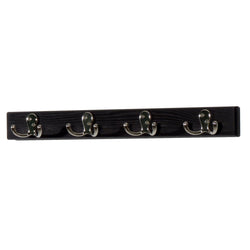 FixtureDisplays 4 Double Prong Hook Rail/Coat Rack 1040093