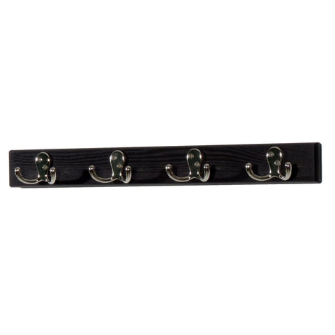 FixtureDisplays 4 Double Prong Hook Rail/Coat Rack 1040093