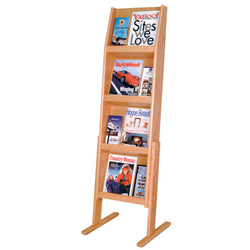 FixtureDisplays Slope? 12 Pocket Standing Literature Display 1040094
