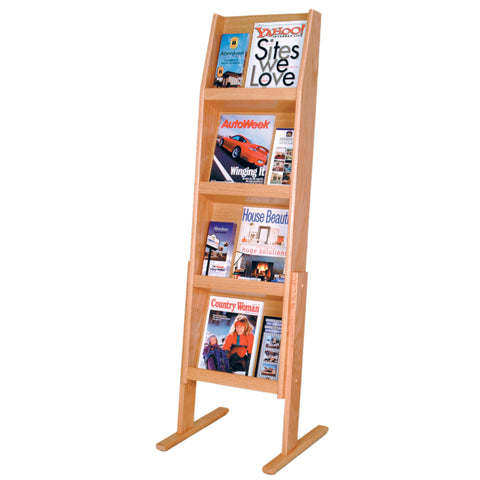 FixtureDisplays Slope? 12 Pocket Standing Literature Display 1040094