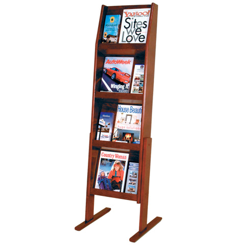 FixtureDisplays Slope? 12 Pocket Standing Literature Display 1040095