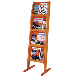 FixtureDisplays Slope? 12 Pocket Standing Literature Display 1040096