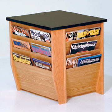 End Table with Magazine Pockets w/Black Granite Look Top 1040244