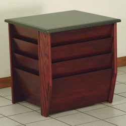 End Table with Magazine Pockets w/Black Granite Look Top 1040245