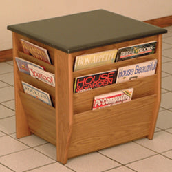 End Table with Magazine Pockets w/Black Granite Look Top 1040246