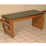 Coffee Table with Magazine Pockets w/Black Granite Look Top 1040249