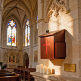 Wood Church Collection Tithing Donation Fundraising Prayer Box Red Cross 1040S+16053