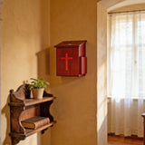 Wood Church Collection Tithing Donation Fundraising Prayer Box Red Cross 1040S+16053