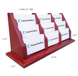 FixtureDisplays 9 Pocket Business Card Holder Countertop Display Rack 104143