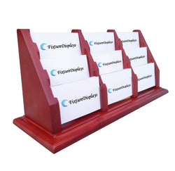 FixtureDisplays 9 Pocket Business Card Holder Countertop Display Rack 104143
