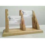12-Pocket Business Card Holder Solid High Capacity Wood Countertop Display  104146