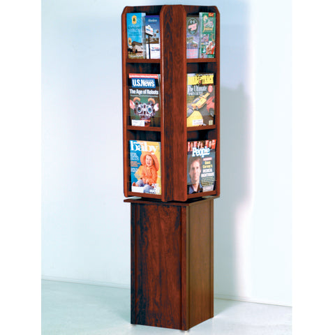 Countertop Literature Rack Cascade Spinning Countertop Display Magazine Pockets