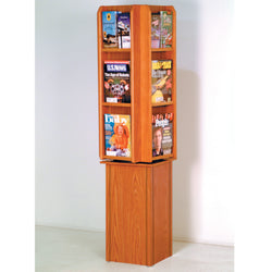 Countertop Literature Rack Cascade Spinning Countertop Display Magazine Pockets